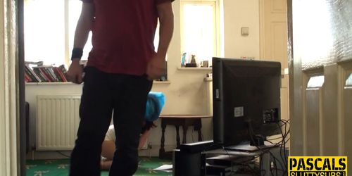 Spanked submissive banged