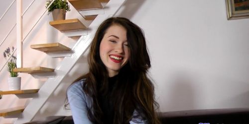 LARAS PLAYGROUND - UK cutie cockriding a lucky senior in POV (Lara Latex)