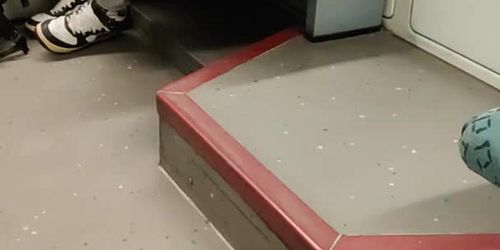 Two guys (me an blnSocks) wanking in public train in Berlin