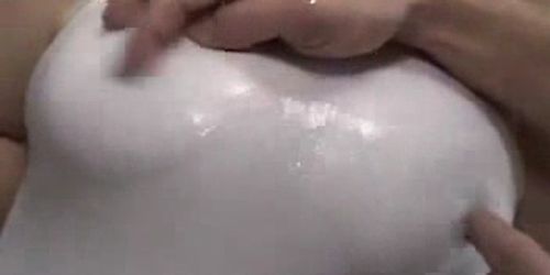 Super hot asian boob massage