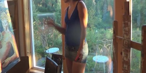 Smoking girl in 8 inch Platform High Heels NON-NUDE