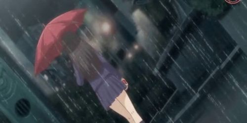 Japanese anime schoolgirl gets squeezing her tits and fingering clitoris