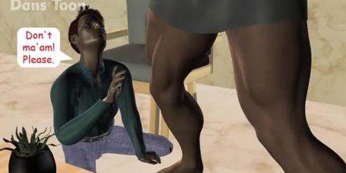 tall wife overpower lift small man