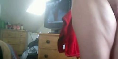 housewife toying pussy in living room