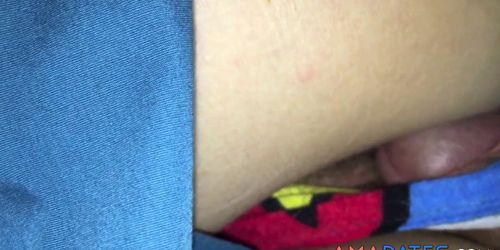 Rubbing on her pussy till I cum - video 1