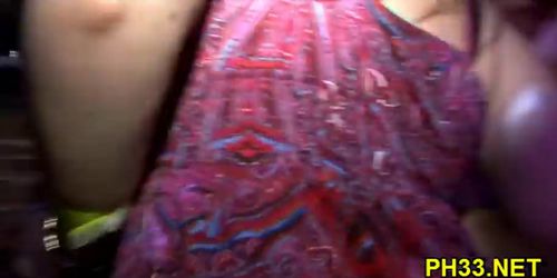 Leaking pussy on the dance floor - video 23