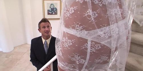 Lovely blonde Samantha in sexy, white lingerie and stockings (Bill Bailey, Celeste Star, Samantha Saint, Samantha White, Sara Monroe)