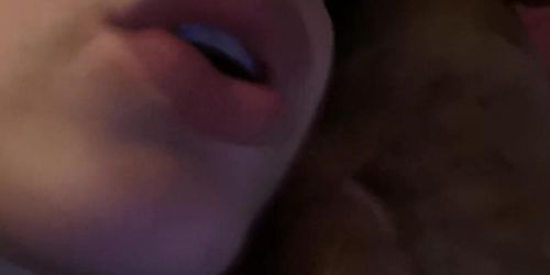 cute hot latina teen bitch sucks stepdad's huge cock on close-up. INTENSE BLOWJOB!