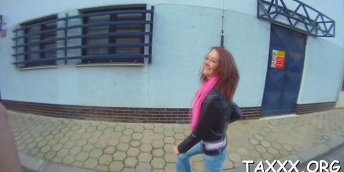 Dangler riding scene with a sweet brunette lizaveta k (Lizaveta K., Lizaveta Kay)