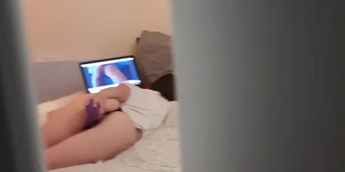 Wife caught watching porn and playing in her pussy - Tnaflix.com