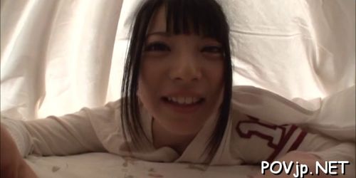 Wanton asian ai uehara delighting pal with fellatio