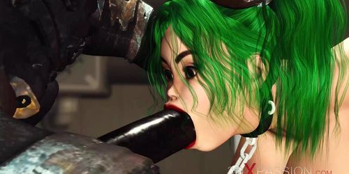 3DXPASSION - Sci-fi soldier fucks hard a hot woman with huge boobs in the lab