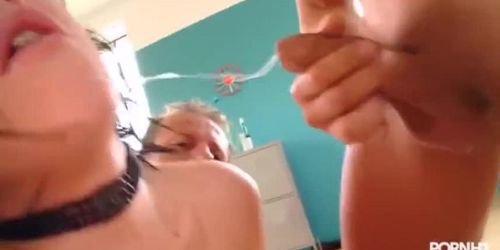 SEXY WOMAN DOMINATED IN HARDCORE GANGBANG