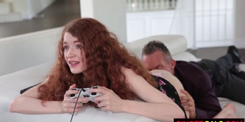 Ginger Stepdaughter Abbey Rain gets Slammed - video 1