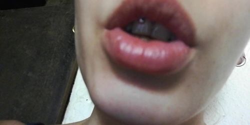 CLOSEUP SMOKING AND KISSING YOU