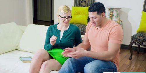 Cute Ava Parker shows to dude her deepthroating skills (Ava Harper, Tony Martinez)