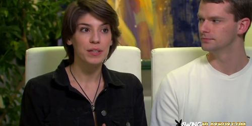 Horny swinger husband feels so happy to bang every day a different swinger slut from the house
