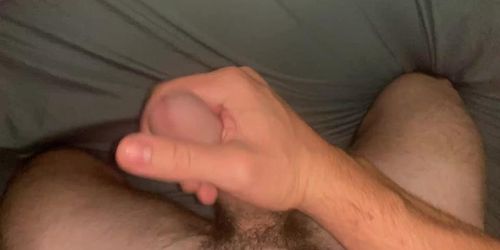 QUICK AND INTENSE MORNING JERK OFF IN BED! (8 INCH DICK) SOLO MALE MASTURBATION MUSCLE STUD