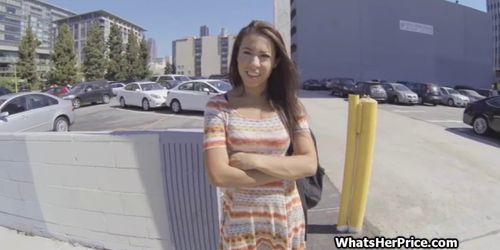 Latina teen pussy pick up in public
