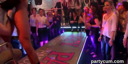 Naughty sweeties get totally insane and naked at hardcore party