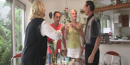 MEETMYSWEET - Threesome with his GF and parents (Old Man)