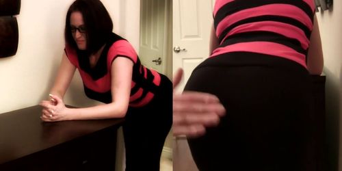 Spank side by side face visible