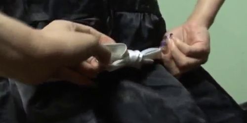 ALL JAPANESE PASS - Ai Kurosawa in uniform rubs hairy pussy and gets sucked cock in