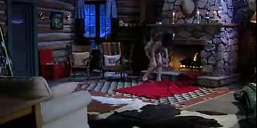Teen Girl stayng warm on a sking