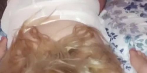 Another Wife's Pussy over the Hubby’s Cock, Wife Playing with another Wife