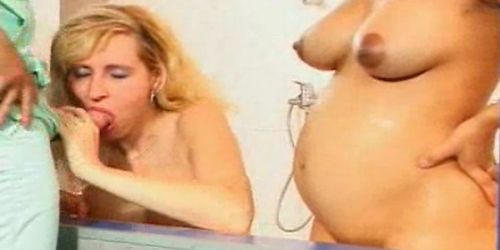 pregnant threesome for Liz and Caity