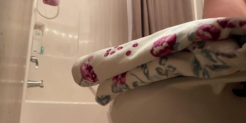 Showering roommate caught! so hot