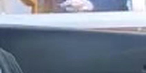 Car Flash Teen in Drive Thru