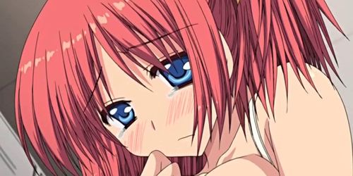 Redhead hentai girl sucking cock