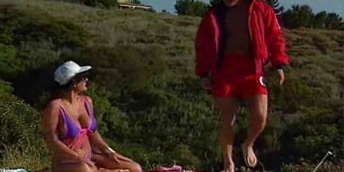 Busty swimsuit babes fucking a guy by the pool FFM (Bianca Trump)