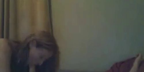 CFNM Blonde GF riding cock on webcam - video 2