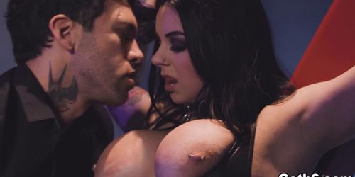 Tattooed girl Payton spread legs to take Small Hands massive dick in her shaved twat