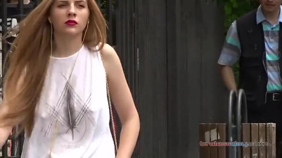 Hot Braless Teens Voyeur See Through Shirt Pokies In Public