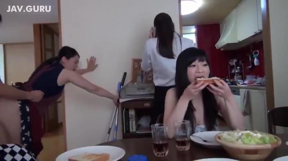 Mom And Son Openly Fucks In Front Of Family During Breakfast (Ayako Kirishima)