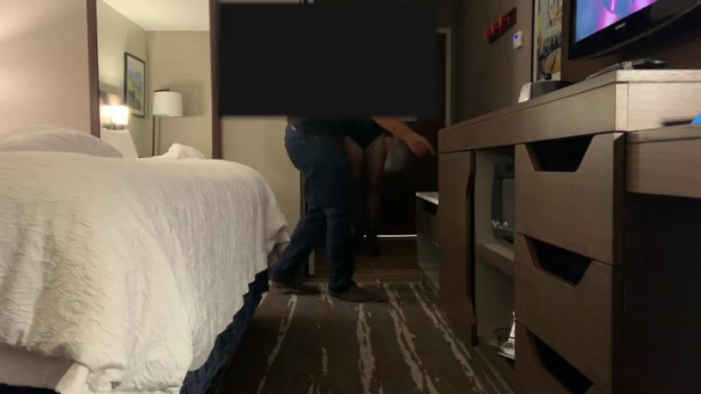 Milf Wife Seduces delivery boy at Hotel as husband hides Porn Vid hq pic