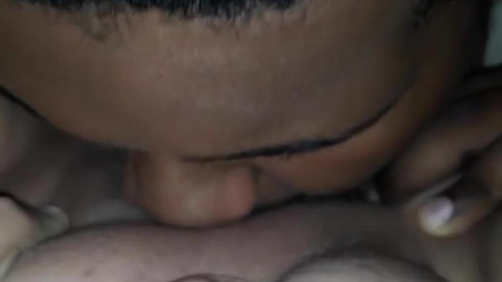 Sexy Black Man Licking White Pussy 