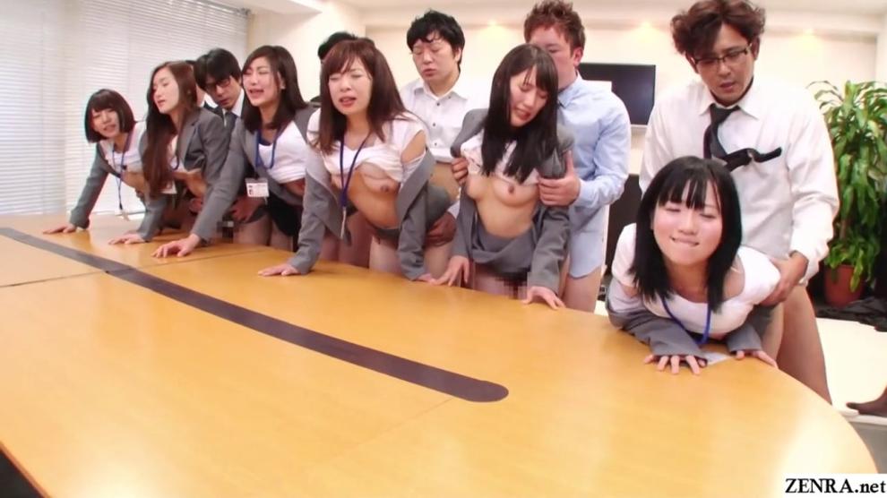 Zenra Subtitled Japanese Av Jav Huge Group Sex Office Party In Hd 5936