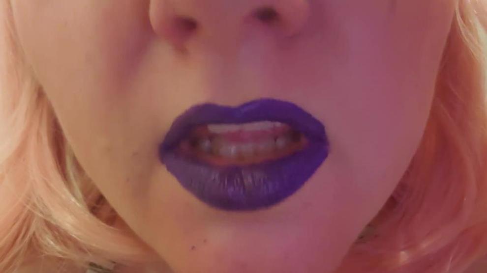First Time Mouth And Breath Sounds With Purple Lipstick Porn Videos