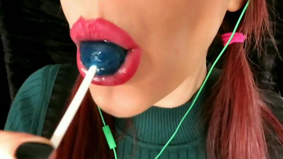 Flirty Asmr Wet Mouth Sounds Sucking And Licking Blowpop Porn Videos