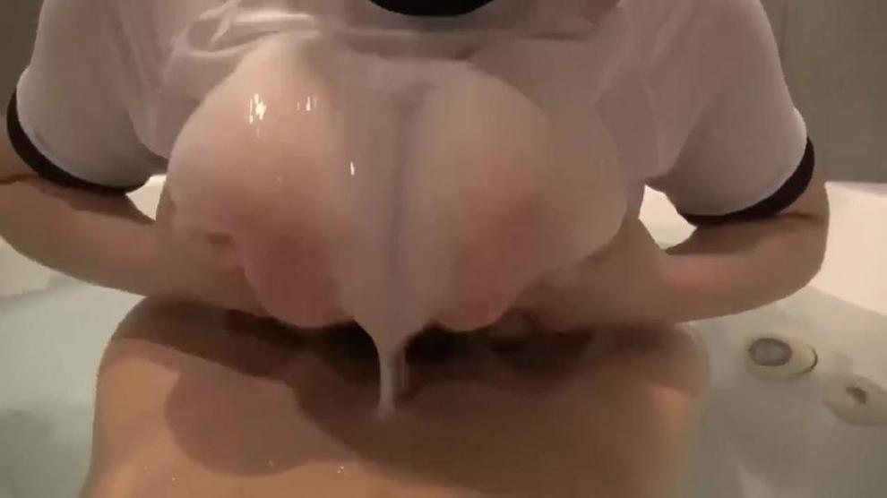 SWAG WET PAIZURI TITS FUCK AND CUM UNDER HER WHITE WET CLOTHES Porn