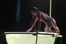 sexy waterbowl & pole strip act