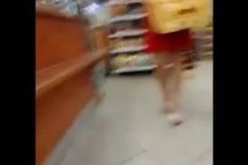 Candid Mature Feet in pums at the store