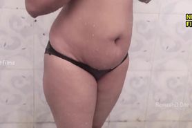 Unknown Busty Indian Desi Malai Taking a Topless Shower