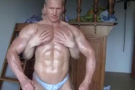 Bodybuilder father and son