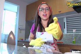 Mamacitaz - #Francis Restrepo - Horny Latina Maid Filled With Dick While Cleaning Around