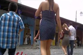 I'm following a sexy girl with one naughty purpose in this voyeur video